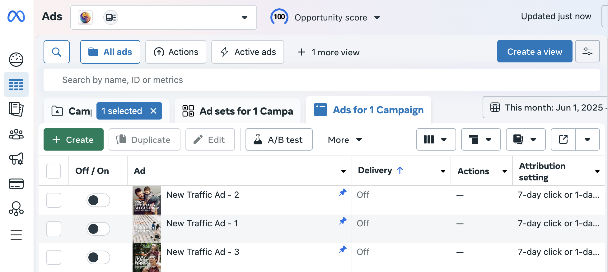 Campaign creation strategy dashboard